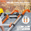 VEVOR Ladder Roof Hook Stabilizer 2 Pack with Wheel Labber Grip T-Bar Steel