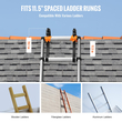VEVOR Ladder Roof Hook Stabilizer 2 Pack with Fixed Wheel & Swivel Bar Steel