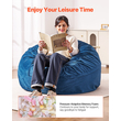Καρέκλα VEVOR Round Bean Bag με αφαιρούμενο και πλενόμενο κάλυμμα για ενήλικες Μπλε