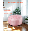 Καρέκλα VEVOR 3 πόδια Round Bean Bag με αφαιρούμενο κάλυμμα & Dutch Velvet Pink