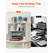VEVOR Desktop Bookshelf White Desktop Storage Organizer 1-Tier για γραφείο και σπίτι