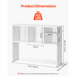 VEVOR Desktop Bookshelf White Desktop Storage Organizer 1-Tier για γραφείο και σπίτι
