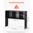 VEVOR Desktop Bookshelf Black Desktop Storage Organizer 1-Tier for Office & Home