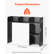 VEVOR Desktop Bookshelf Black Desktop Storage Organizer 2-Tier για γραφείο και σπίτι