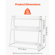 VEVOR Desktop Bookshelf Desktop Storage Organizer 2-Tier για Office & Home White