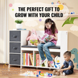 VEVOR Kids Reading Nook Bench 6-Cubby Storage ράφι με μαξιλάρι καθίσματος λευκό