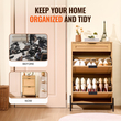 Οργάνωση παπουτσιών VEVOR Rattan Shoe Cabinet με 2 συρτάρια και 1 συρτάρι