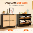 Ερμάριο αποθήκευσης παπουτσιών VEVOR Rattan Shoe Storage Organizer με 4 συρτάρια
