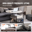 VEVOR Lift Top Τραπεζάκι σαλονιού 35,3" Στρογγυλό Τραπέζι Σαλονιού Λευκό