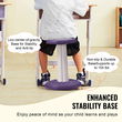 VEVOR Kids Wobble Chair Active Chair with Sponge Cushion για Ηλικίες 7-14 Μωβ