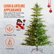VEVOR Χριστουγεννιάτικο Δέντρο 6,5 ποδιών Prelit Artificial Tree with 350 White LEDs 900 Tips
