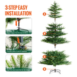VEVOR Χριστουγεννιάτικο Δέντρο 6,5 ποδιών Prelit Artificial Tree with 350 White LEDs 900 Tips