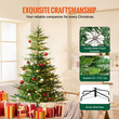 VEVOR Χριστουγεννιάτικο Δέντρο 6,5 ποδιών Prelit Artificial Tree with 350 White LEDs 900 Tips