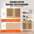 Βιβλιοθήκη VEVOR Rattan Ράφι σκάλας με 2 πόρτες Ορθογώνιο ράφι αποθήκευσης Natural