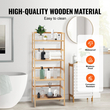 VEVOR Bamboo Bookshelf 4 Tiers Bamboo Ladder Βιβλιοθήκη τραπεζοειδές ράφι αποθήκευσης