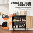 Ντουλάπα VEVOR Rattan Storage με 2 μαγνητικές πόρτες και ρυθμιζόμενα ράφια μαύρο