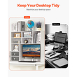 VEVOR Desktop Bookshelf White Desktop Storage Organizer 3 επιπέδων για γραφείο και σπίτι