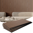 Ακουστικά πάνελ VEVOR Wood Slat 23,6 x 47,2 ιντσών για μοντέρνα διακόσμηση τοίχου καρυδιά