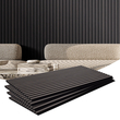 Ακουστικά πάνελ VEVOR Wood Slat 23,6 x 47,2 ιντσών για μοντέρνα διακόσμηση τοίχου από μαύρη δρυς