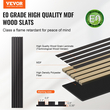Ακουστικά πάνελ VEVOR Wood Slat 7,9 x 94,5 ιντσών για μοντέρνα διακόσμηση τοίχων Μαύρη δρυς