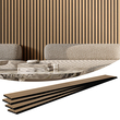 Ακουστικά πάνελ VEVOR Wood Slat 7,9 x 94,5 ιντσών για μοντέρνα διακόσμηση τοίχου ανοιχτό δρυ