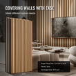 Ακουστικά πάνελ VEVOR Wood Slat 23,6 x 47,2 ιντσών για μοντέρνα διακόσμηση τοίχων ανοιχτό δρυ