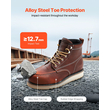 VEVOR Steel Toe Work Boots UK Size 10.5 Αδιάβροχο Moc for Men Αντιολισθητικό