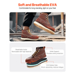 VEVOR Steel Toe Work Boots UK Size 10.5 Αδιάβροχο Moc for Men Αντιολισθητικό