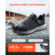 Παπούτσια VEVOR Steel Toe για Ανδρικά Αθλητικά Αθλητικά Παπούτσια Μαύρο Μέγεθος ΗΠΑ 10.5