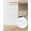 VEVOR 3D πάνελ τοίχου 33-συσκευασία 11,81x11,81&#039;&#039; PVC 32 τετραγωνικών μέτρων με κάλυψη Floral White
