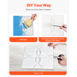 VEVOR 3D πάνελ τοίχου 33-συσκευασία 11,81x11,81&#039;&#039; PVC 32 τετραγωνικών μέτρων με κάλυψη Floral White