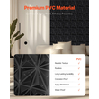 VEVOR 3D πάνελ τοίχου 33-συσκευασία 11,81x11,81&#039;&#039; PVC 32 τετραγωνικών ποδιών με κάλυψη Diamond Black