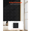 VEVOR 3D πάνελ τοίχου 33-συσκευασία 11,81x11,81&#039;&#039; PVC 32 τετραγωνικών ποδιών με κάλυψη Diamond Black