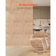 VEVOR 3D Slat Panels Wall 12-Pack 19,7x19,7&#039;&#039; PVC 32 Sq.Ft Κάλυψη ελαφρύ ξύλο