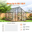 VEVOR 24 Pack Πολυανθρακικά Πάνελ Θερμοκηπίου 2&#039; X 4&#039; X 0,16&#039;&#039; Φύλλα οροφής