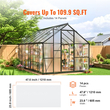 VEVOR 14 Pack Πολυανθρακικά Πάνελ Θερμοκηπίου 2&#039; X 4&#039; X 0,16&#039;&#039; Φύλλα στέγης