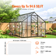VEVOR 12 Pack Πολυανθρακικά Πάνελ Θερμοκηπίου 2&#039; X 4&#039; X 0,24&#039;&#039; Φύλλα οροφής