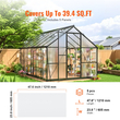 VEVOR 5 Pack Πολυκαρβονικά Πάνελ Θερμοκηπίου 2&#039; X 4&#039; X 0,32&#039;&#039; Φύλλα οροφής