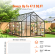 VEVOR 6 Pack Πολυανθρακικά Πάνελ Θερμοκηπίου 2&#039; X 4&#039; X 0,16&#039;&#039; Φύλλα οροφής