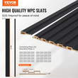 Ακουστικά πάνελ VEVOR Wood Slat 8 ΤΕΜ 96 x 6 ιντσών για μοντέρνο τοίχο μαύρο ματ
