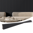 Ακουστικά πάνελ VEVOR Wood Slat 8 ΤΕΜ 96 x 6 ιντσών για μοντέρνο τοίχο μαύρο ματ