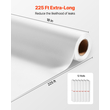 Χαρτί Ιατρικής Εξέτασης VEVOR 18" x 225ft, Ρολά Καλύμματος Μίας Χρήσης με Λείο Φράγμα