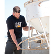 CAT Μπλουζάκι κοντομάνικο μαύρο tm logo M 1510305