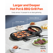 VEVOR Hot Pot με Γκριλ 2200W Ηλεκτρική άκαπνη ψησταριά και ζεστή κατσαρόλα 2 σε 1