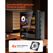 Θήκη VEVOR για gaming PC μεσαίου πύργου ATX, κουτί με 4 ανεμιστήρες ARGB 120 mm