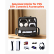 Θήκη μεταφοράς VEVOR PS5, τσάντα ταξιδιού για Playstation 5, λεπτή, μαλακή επένδυση EVA