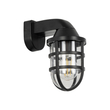 GLOBOSTAR® AGRE 61711 Φωτιστικό Τοίχου - Απλίκα Κήπου με Ντουί 1 x E27 AC 220-240V Αδιάβροχο IP65 - Μάυρο - Μ18 x Π11.5 x Υ22cm