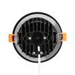 GLOBOSTAR® WATERA 60897 Χωνευτό Downlight Σποτ Panel LED 12W 1500lm 120° AC 220-240V Αδιάβροχο IP54 Ρυθμιζόμενο Λευκό CCT με Διακόπτη στο Σώμα 2700K/4500K/6000K Dimmable - Lumileds SMD Chip & TÜV SÜD Driver - Μαύρο Ματ - Μ10.8 x Π10.8 x Υ3.2cm / Q9cm - 3 Χρόνια Εγγύηση