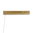 GLOBOSTAR® LINARIA 60923 Μοντέρνο Κρεμαστό Φωτιστικό Οροφής LED 36W 4150lm 180° AC 220-240V IP20 Ρυθμιζόμενο Λευκό CCT με Χειριστήριο από 2700K έως 6000K Dimmable - Lumileds SMD Chip - Χρυσό Βούρτσας - Μ120 x Π2 x Υ10cm - 3 Χρόνια Εγγύηση
