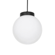 GLOBOSTAR® AGROS 61591 Κρεμαστό Φωτιστικό Οροφής Κήπου με Ντουί 1 x E27 AC 220-240V Αδιάβροχο IP65 - Λευκό & Μάυρο - Μ20 x Π20 x Υ22cm